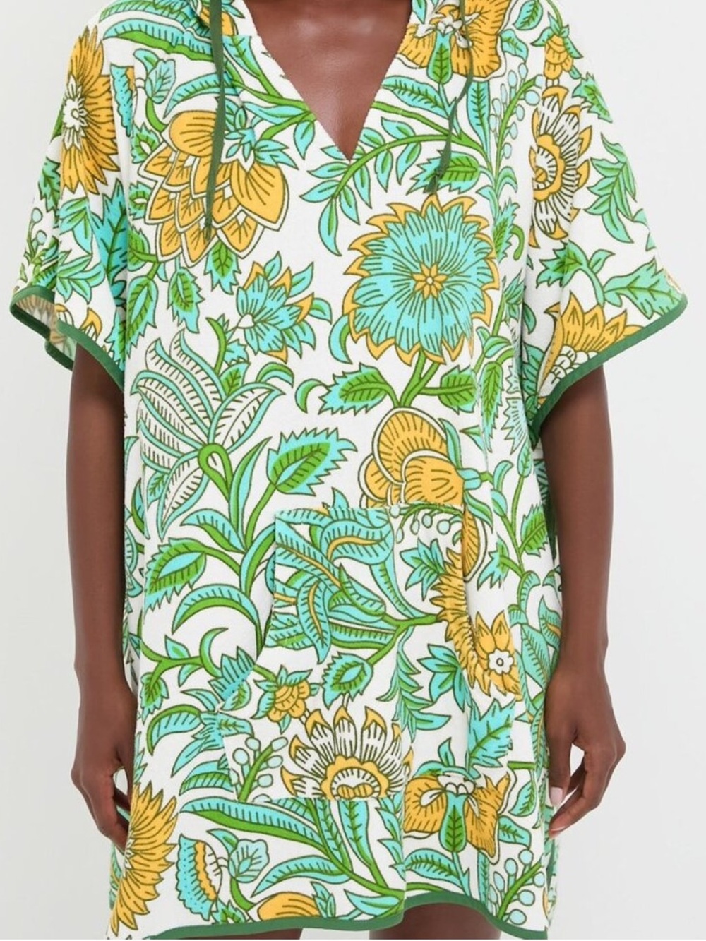 Tuckernuck Beach Lagoon Wildflower Terry Cabana Swim Coverup Hoodie M/L NWT - Picture 7 of 14